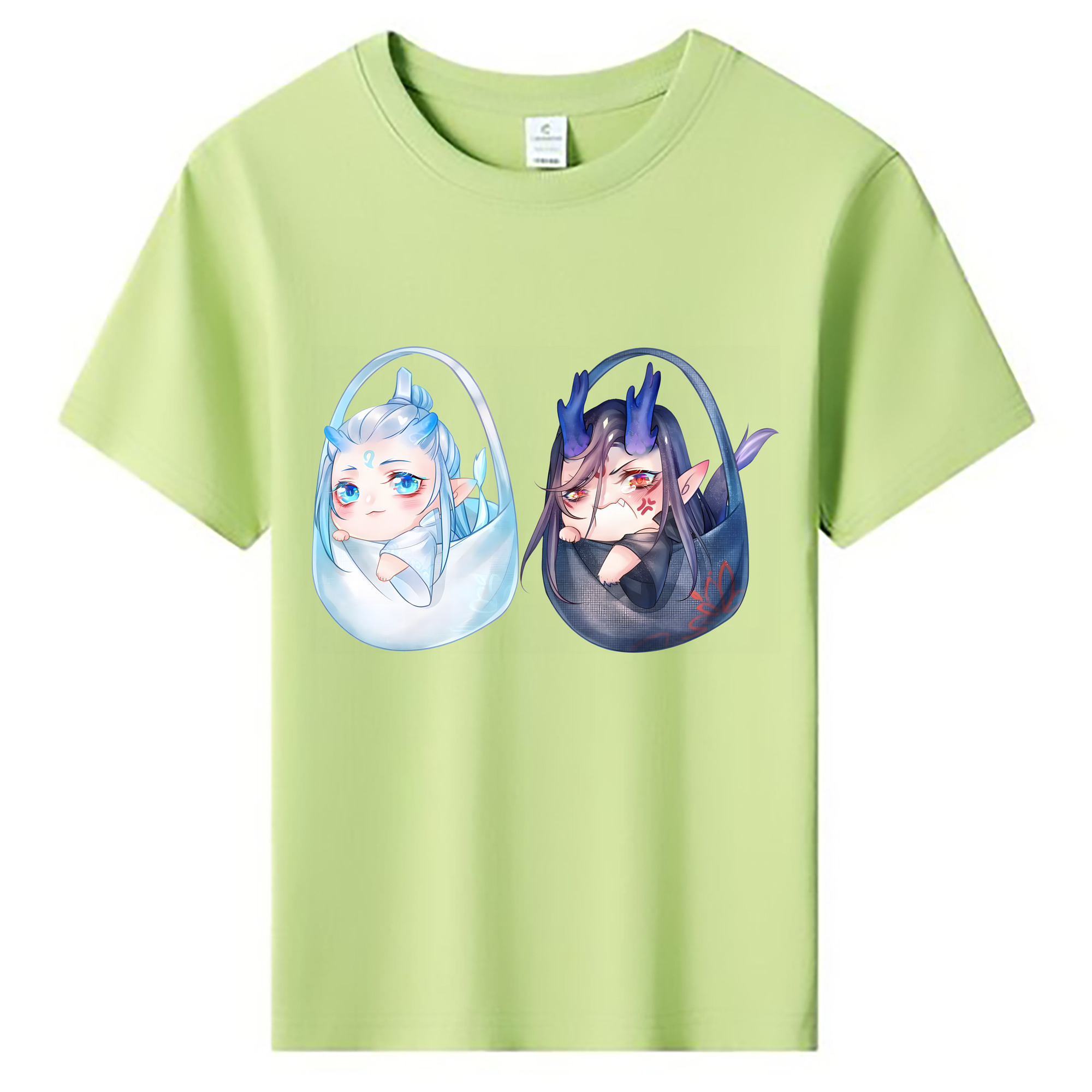 （画像用） Ne Zha 2 ナタ 魔童の大暴れ 綿100％キッズTシャツ（フロントプリント）